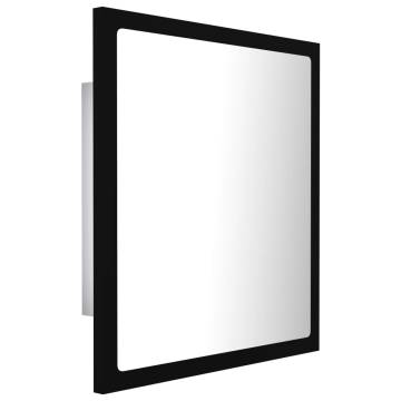 LED Bathroom Mirror Black 40x8.5x37 cm - Hipomarket