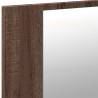 LED Bathroom Mirror Cabinet Brown Oak 90x12x45 cm | Hipo Market