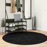 Shaggy Rug PAMPLONA High Pile Modern Black Ø 160 cm Colour black Size Ø 160 cm 