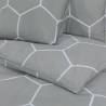 Duvet Cover Set Grey 225x220 cm - 100% Cotton Quality