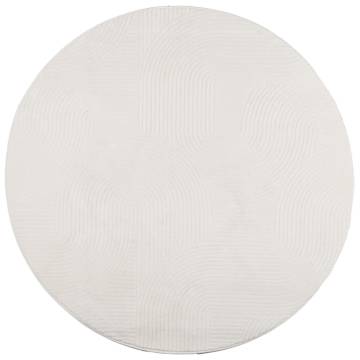 Rug IZA Short Pile Cream Ø 120 cm - Scandinavian Design