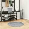 Shaggy Rug PAMPLONA High Pile Modern Grey Ø 80 cm Colour grey Size Ø 80 cm 