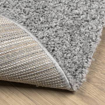 Shaggy Rug PAMPLONA High Pile Grey Ø 80 cm - Hipomarket