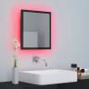 LED Bathroom Mirror High Gloss Black 40x8.5x37 cm | Hipo Market