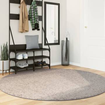 PAMPLONA High Pile Beige Shaggy Rug Ø 200 cm - Soft & Modern