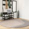 Shaggy Rug PAMPLONA High Pile Modern Beige Ø 200 cm Colour beige Size Ø 200 cm 