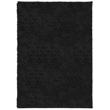 Shaggy Rug PAMPLONA High Pile Modern Black 120x170 cm