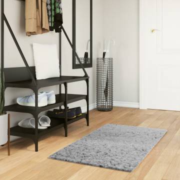 Shaggy Rug PAMPLONA High Pile Modern Grey 60x110 cm | Hipo Market