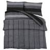 Dark Grey Duvet Cover Set 140x200 cm - 100% Cotton