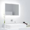 LED Bathroom Mirror High Gloss White - Contemporary Design