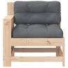 Garden Armrest Sofa with Cushion - Solid Pine Wood