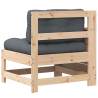 Garden Armrest Sofa with Cushion - Solid Pine Wood