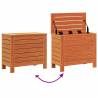 Garden Footstool Wax Brown - Solid Pine Wood for Outdoor Relaxation