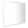 LED Bathroom Mirror High Gloss White - Contemporary Design