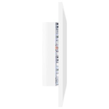 LED Bathroom Mirror High Gloss White - Contemporary Design