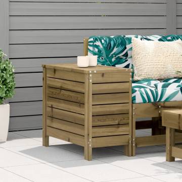 Garden Footstool in Impregnated Pinewood – Perfect for Outdoors