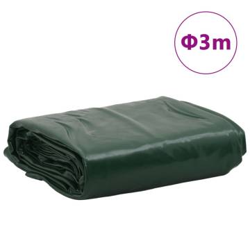 Heavy-Duty Green Tarpaulin Ø 3m - Water & UV Resistant