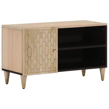 TV Cabinet 80x31x46 cm - Solid Mango Wood | Hipo Market