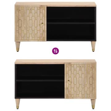 TV Cabinet 80x31x46 cm - Solid Mango Wood | Hipo Market