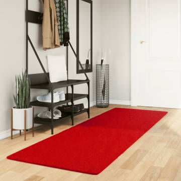 Rug OVIEDO Short Pile Red 80x250 cm - Comfort & Style