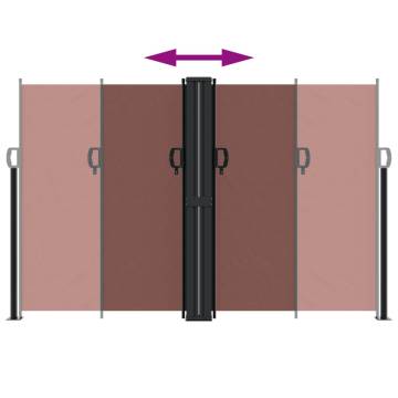 Retractable Side Awning Brown 160x600 cm - Create Privacy Anywhere