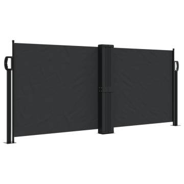 Retractable Side Awning Black 100x600 cm | Hipomarket