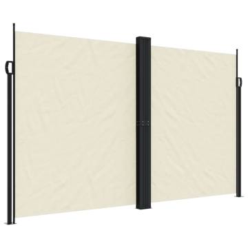 Retractable Side Awning Cream 200x600 cm - Privacy Screen