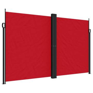 Retractable Side Awning Red 200x600 cm - Privacy Solution