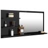 High Gloss Black Bathroom Mirror - Stylish & Functional