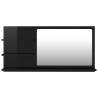 High Gloss Black Bathroom Mirror - Stylish & Functional