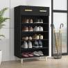 Shoe Cabinet Black 60x35x105 cm - Scandinavian Storage