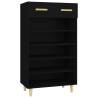 Shoe Cabinet Black 60x35x105 cm - Scandinavian Storage