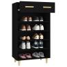 Shoe Cabinet Black 60x35x105 cm - Scandinavian Storage