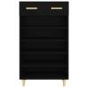 Shoe Cabinet Black 60x35x105 cm - Scandinavian Storage