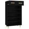 Shoe Cabinet Black 60x35x105 cm - Scandinavian Storage