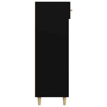 Shoe Cabinet Black 60x35x105 cm - Scandinavian Storage