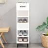 High Gloss White Shoe Cabinet - Stylish & Space-Saving