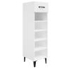 High Gloss White Shoe Cabinet - Stylish & Space-Saving