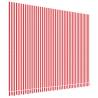 Replacement Fabric for Awning - Red & White Stripe 4.5x3.5m