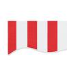 Replacement Fabric for Awning - Red & White Stripe 4.5x3.5m