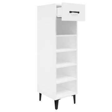 High Gloss White Shoe Cabinet - Stylish & Space-Saving