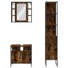 3 Piece Bathroom Cabinet Set - Smoked Oak Engineered Wood