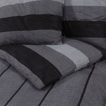 Dark Grey Duvet Cover Set - 200x200 cm Cotton | Hipomarket