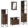 4 Piece Bathroom Furniture Set - Smoked Oak | HipoMarket