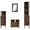 4 Piece Bathroom Furniture Set - Smoked Oak | HipoMarket