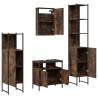 4 Piece Bathroom Furniture Set - Smoked Oak | HipoMarket