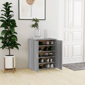 Shoe Cabinet Grey Sonoma - Elegant Storage Solution | HipoMarket