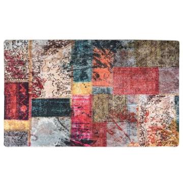 Washable Patchwork Rug 120x170 cm - Multicolour & Anti-Slip