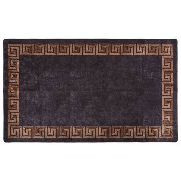 Black & Gold Washable Rug 190x300 cm - Anti Slip Comfort