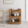 Kitchen Trolley Smoked Oak - 60x45x80 cm for Easy Storage